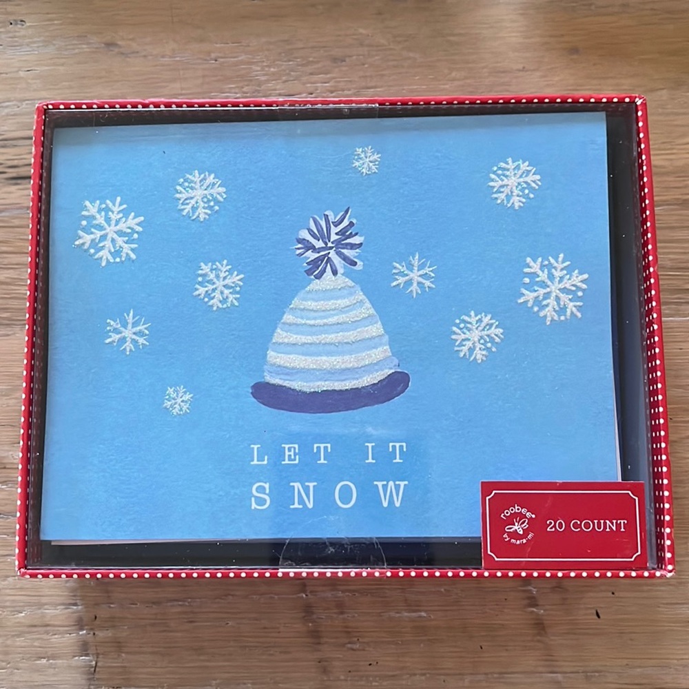20 LET IT SNOW Holiday Boxed Cards & Envelopes